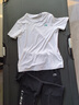 LI-NING KIDS李寧兒童運(yùn)動(dòng)套裝夏季男女中大童青少年學(xué)生速干短袖短褲子兩件套 標(biāo)準(zhǔn)白/黑色速干褲套裝 一 160 曬單實(shí)拍圖