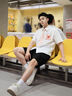 bosie【焦邁奇同款】2025夏季新款可拆卸信封領(lǐng)帶短袖襯衫男女寬松情侶 本白 XS 曬單實(shí)拍圖