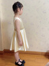 衣諾坊兒童禮服裙六一演出連衣裙香檳色春夏款女童公主裙 130cm 曬單實拍圖
