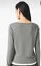 熱風(fēng)（Hotwind）女士假兩件長(cháng)袖t恤春秋新款撞色圓領(lǐng)休閑基礎款柔軟打底衫女上衣 09灰色（F09W25501）素色 S 曬單實(shí)拍圖