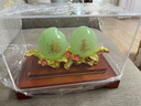 梟庭閣琉璃玉福祿雙全壽桃擺件家居客廳酒柜裝飾品送長(zhǎng)輩生日賀壽禮品 琉璃玉22CM福壽雙全壽桃（帶罩） 曬單實(shí)拍圖