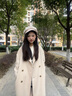 溥畔帽子女款貝雷帽女韓版時(shí)尚百搭大頭圍八角帽顯臉小春秋鴨 米色 【主圖款】 M 可調節【帽圍：55-57c】 曬單實(shí)拍圖
