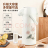 樂(lè )獅氣壓式熱水瓶大容量按壓式保溫壺暖壺家用熱水壺保溫瓶暖水瓶 荷花【合金按壓桿】-3L 曬單實(shí)拍圖