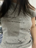 妙奕嘉短袖t恤女2025年夏季新款上衣女士潮流通勤風(fēng)洋氣體恤氣質(zhì)高級感 灰色褶皺斜肩短袖T恤 M 【建議105斤內】 曬單實(shí)拍圖