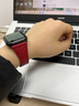 ROMISS適用于iwatch蘋(píng)果手表表帶apple watch S11/10/9/8/7表帶意大利荔枝紋真皮腕帶高級感輕奢手表鏈 胭脂紅（小蠻腰女款） 40/41/42表盤(pán)通用(黑色-表扣) 曬單實(shí)拍圖