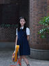 衣諾坊女童新品連衣裙套裝六一演出服幼兒園園服校服畢業(yè)兒童班服小學(xué)生 曬單實(shí)拍圖