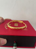 福瑞雅金魚(yú)櫻花黃金手鐲女999足金包足銀實(shí)心推拉可調節手鐲節日送媽媽 金魚(yú)櫻花推拉手鐲 包金1.3克總重約29克 曬單實(shí)拍圖