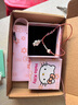 吊墜足銀 手工編繩足銀999helloKitty貓魔法可愛(ài)吊墜項(xiàng)鏈閨蜜兒童 美樂(lè)蒂粉繩項(xiàng)鏈 曬單實(shí)拍圖