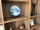 景德鎮(zhèn)陶瓷器新中式粉彩瓷山谷裝飾盤(pán)工藝品客廳擺件家居酒柜玄關(guān)書(shū)房電視柜辦公室博古架茶室裝飾品瓷盤(pán)擺設(shè) 深山幽谷（配龍頭底座） 曬單實(shí)拍圖