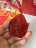 施華索尼亞天然紅瑪瑙本命佛吊墜十二生肖普賢菩薩項鏈男士屬相護身符 屬?；⑻摽詹亍九渲殒湣?曬單實拍圖