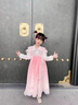 芭米諾漢服女童夏裝2024新款兒童古裝國風超仙唐裝女孩古風公主裙子夏季 粉色 160 曬單實拍圖