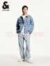 杰克·瓊斯（JACK&JONES） 春季時(shí)尚百搭潮流簡(jiǎn)約男士牛仔寬松可拆卸連帽外衣夾克225157011 曬單實(shí)拍圖