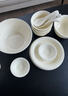GLOHH法式浮雕陶瓷餐具2025新款釉下彩碗盤(pán)套裝家用奶油風(fēng)碗盤(pán)喬遷新居 奶油白-四人食28件套-帶雙耳湯碗 曬單實(shí)拍圖
