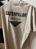卡特（CAT）短袖t恤男女新品戶(hù)外舒適Coolmax科技面料印花短t情侶同款 杏色 L 曬單實(shí)拍圖