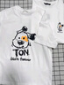 唐獅（TonLion）2025情侶裝短袖T恤男印花寬松半袖白色打底衫女 男款/黑色 L 曬單實(shí)拍圖