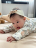 little tiny嬰兒睡袋寶寶四季通用兒童睡衣春秋竹棉四層紗布分腿防踢被夏薄款 春日繁花（22-26℃）竹棉長袖款 S碼（建議身高60-80cm) 曬單實拍圖