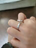 鉑金戒指山盟海誓男女情侶對戒PT950白金鉆戒求婚對戒情人節禮物 輕奢款山盟海誓對戒 開(kāi)口可調節大小 曬單實(shí)拍圖