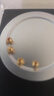 喜上眉梢喜飾黃金古法金珠999足金散珠硬金光面磨砂轉(zhuǎn)運珠路路通圣誕禮物 4mm 重版光珠四顆 0.8g 曬單實拍圖