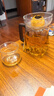 緣予觀山一葉菩提公道杯茶杯泡茶辦公室茶具配件帶木把玻璃杯加厚耐熱 觀山一葉菩提+茶漏（透明款） 曬單實(shí)拍圖