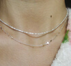 巷南999純銀碎銀子項鏈女生日禮物輕奢小眾高級感鎖骨鏈頸鏈新款飾品 925銀碎銀項鏈 曬單實(shí)拍圖