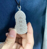 中國黃金觀音菩薩足銀項鏈兒童款寶寶銀彌勒佛嬰兒周歲禮物送新生兒生日 足銀千手觀音吊墜-兒童款 曬單實拍圖