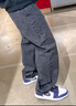Teenie Weenie Men小熊男裝牛仔褲2025春季新款潮流美式復古修身錐形褲 淺灰色 L 曬單實拍圖