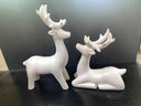 笨鳥(niǎo)創(chuàng  )意招財鹿擺件輕奢高檔創(chuàng  )意酒柜裝飾品客廳玄關(guān)桌面家居喬遷新居禮品 一鹿有你-白色套裝 曬單實(shí)拍圖