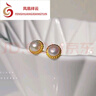 福源尊老鳳凰黃金麻花珍珠耳釘999足金鑲嵌珍珠宮七夕情人節(jié)禮物送女友 麻花珍珠耳釘 曬單實(shí)拍圖