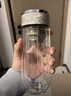 折言純鈦一鍵速開(kāi)杯男士水杯泡茶杯商務(wù)開(kāi)車(chē)專(zhuān)用杯新款高檔雙層玻璃杯 銀色鵝蛋速開(kāi)杯300ml雙層 曬單實(shí)拍圖