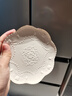 TENGTOO 歐式白色金邊盤子ins風花邊甜點碟子甜品盤浮雕陶瓷餐具蕾絲 圓碟（尺寸小不能做盤子） 6英寸 曬單實拍圖