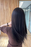 瑞貝卡（Rebecca） 假發(fā)女自然全頭套真人發(fā)絲偏分鎖骨發(fā)長直發(fā)齊肩整頂頭套 自然黑 40cm 全手織工藝 曬單實拍圖