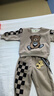 Balapipi男童套裝秋裝2025新款兒童衛(wèi)衣褲子小孩衣服寶寶洋氣休閑兩件套潮 卡其色（加絨款） 90碼 建議1-2周歲 身高85左右 曬單實拍圖