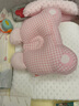 良良（liangliang）定型枕嬰兒枕頭0到6個(gè)月寶寶安撫二月鬧神器苧麻透氣可拆卸水洗 新生兒安撫枕-粉格 純色 曬單實(shí)拍圖