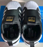 阿迪達斯（adidas）童鞋三葉草兒童春秋款男女嬰童軟底貝殼頭運動鞋GX3233黑色 曬單實拍圖