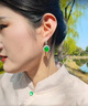 BOGLIA耳釘女玉髓耳墜耳鉤鑲鉆國風(fēng)設(shè)計耳飾品情人節(jié)生日禮物送老婆玉髓耳釘 曬單實拍圖