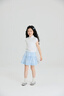 moonkids女童半身裙2025夏季新款蓬蓬公主裙子夏裝兒童女寶寶花邊蛋糕短裙 6025藍(lán)色半身裙 130 cm 曬單實(shí)拍圖