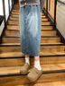 康姿蝶復古厚底勃肯鞋女2025秋季新款百搭一腳蹬包頭半拖鞋增高樂福鞋女 卡其色 37 曬單實拍圖