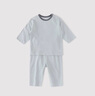 巴厘小豬寶寶家居服夏季九分薄款空調(diào)服本草棉睡衣純棉嬰幼兒衣服兒童套裝 魯納藍(lán) 100 曬單實(shí)拍圖