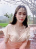 JIOESC泳衣女連體裙式夏季泡溫泉性感純欲防曬裙保守顯瘦遮肚大碼游泳裝 米白色仙女泳衣【建議80-120斤】 曬單實(shí)拍圖