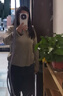 lagogo純色亨利領(lǐng)簡(jiǎn)約長(zhǎng)袖T恤女拉谷谷2025春新款柔軟打底衫上衣 綠色 L 曬單實(shí)拍圖
