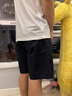 羅蒙（ROMON）夏季純棉寬松大5分短休閑褲男士五分褲爸爸外穿中褲子男款 251深藍(lán) XL【31-33】 曬單實(shí)拍圖