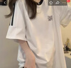 柯蘭娜三條杠白色短袖t恤女夏季2025新款初中高中學(xué)生寬松半袖上衣 白色 L 建議100-115斤 曬單實拍圖