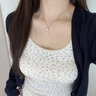 VVIENNE WESTLOCK西太后同款項鏈簡約百搭大氣  女款 人魚淚項鏈送女 銀色 曬單實拍圖