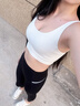 S&WSW速惟美背運動(dòng)內衣女防震高強度文胸帶胸墊一體式背心瑜伽健身服 淺象牙8458 M 曬單實(shí)拍圖