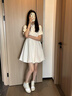 卡米高7cm內增高帆布鞋女2025夏季透氣新款運動休閑小白鞋時尚高幫板鞋 米白色內增高7cm 37 (235mm) 曬單實拍圖