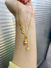 御龍鏡黃金葫蘆項鏈女 足金999福祿套鏈福字如意鎖骨鏈生日禮物送女友 重版 金約9.7g 克重多退少補 曬單實拍圖