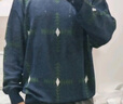 馬登工裝 復(fù)古幾何格紋針織套頭毛衣男春季圓領(lǐng)寬松學(xué)院風(fēng)百搭上衣 藏青色 （寬松偏大） 2XL 曬單實拍圖
