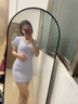 Jret辣妹性感短袖T恤連衣裙女夏季小個子純欲包臀短裙風情萬種的裙子 藍色【早春季2024年新款/初春/春 L (105-115斤) 曬單實拍圖