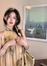 艾柔丹夏裝新品連衣裙新中式國風(fēng)女裝無袖掛脖碎花裙子女夏季2025新款 連衣裙 S 曬單實拍圖