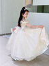 DOMIAMIAKIDS絕美兒童禮服花童婚禮女孩生日公主裙主持人鋼琴演出學(xué)生畢業(yè) 香檳色禮服【贈(zèng)襯裙】 140 cm 曬單實(shí)拍圖